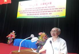 Ảnh: Nhà giáo Trịnh Công Thái, Phó CT HKH tỉnh phát biểu tại Đại hội biểu dương các mô hình học tập  tiêu biểu giai đoạn 2016 -2020 huyện Đà Bắc.