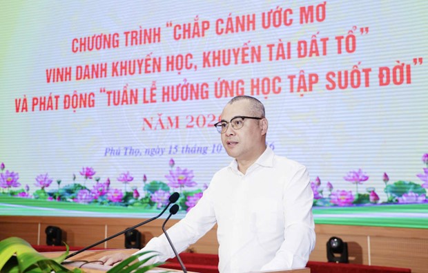 Bí thư Tỉnh ủy Phạm Đại Dương phát biểu tại chương trình.