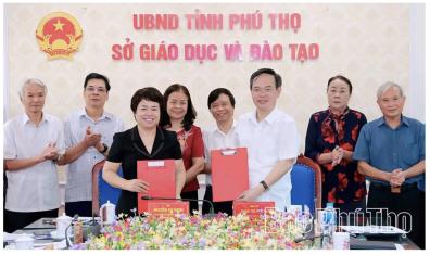 Sở Giáo dục và Đào tạo phối hợp với Hội Khuyến học tỉnh ký kết Chương trình phối hợp.