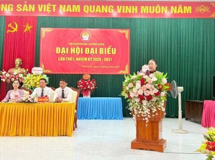 Nhà giáo ưu tú Nguyễn Thị Thành Chung – Phó Chủ tịch Hội Khuyến học tỉnh Phát biểu chỉ đạo tại Đại hội