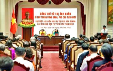 Bí thư Trung ương Đảng, Phó Chủ tịch nước Võ Thị Ánh Xuân gặp mặt Đoàn đại biểu tiêu biểu dự đại hội biểu dương các mô hình học tập toàn quốc do Hội Khuyến học Việt Nam tổ chức.