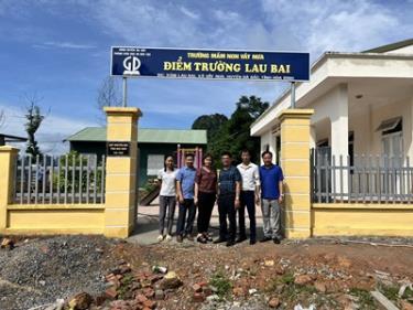 Ảnh: Công trình tường bao tại điểm trường Lau Bai